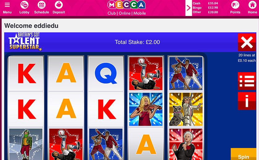 Mecca Bingo Online App